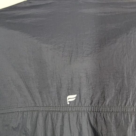 Fabletics Black Windbreaker Oversized Reflective Trim Puffer Size Medium - Picture 12 of 15